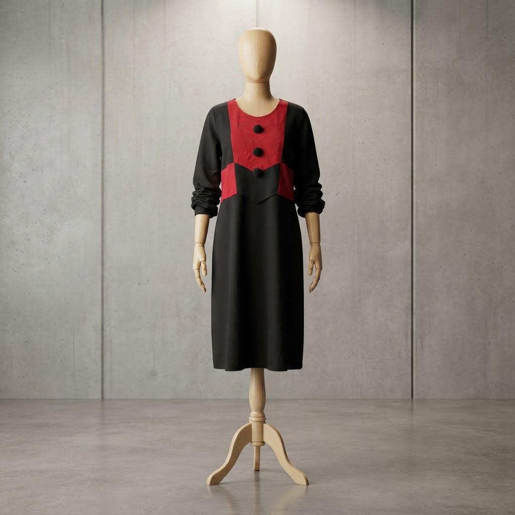 Vintage Impulsive by Rhapsody Colorblock Empire-Waist Midi Dress