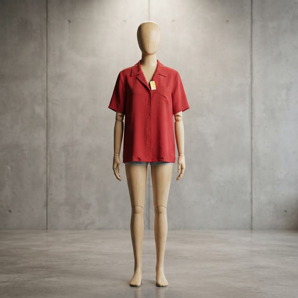 Susan Grave Liquid Knit Button-Front Blouse 