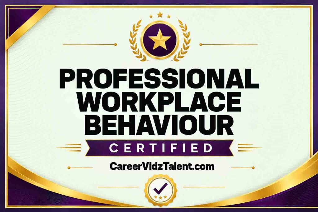 Professional Workplace Behaviour certificate