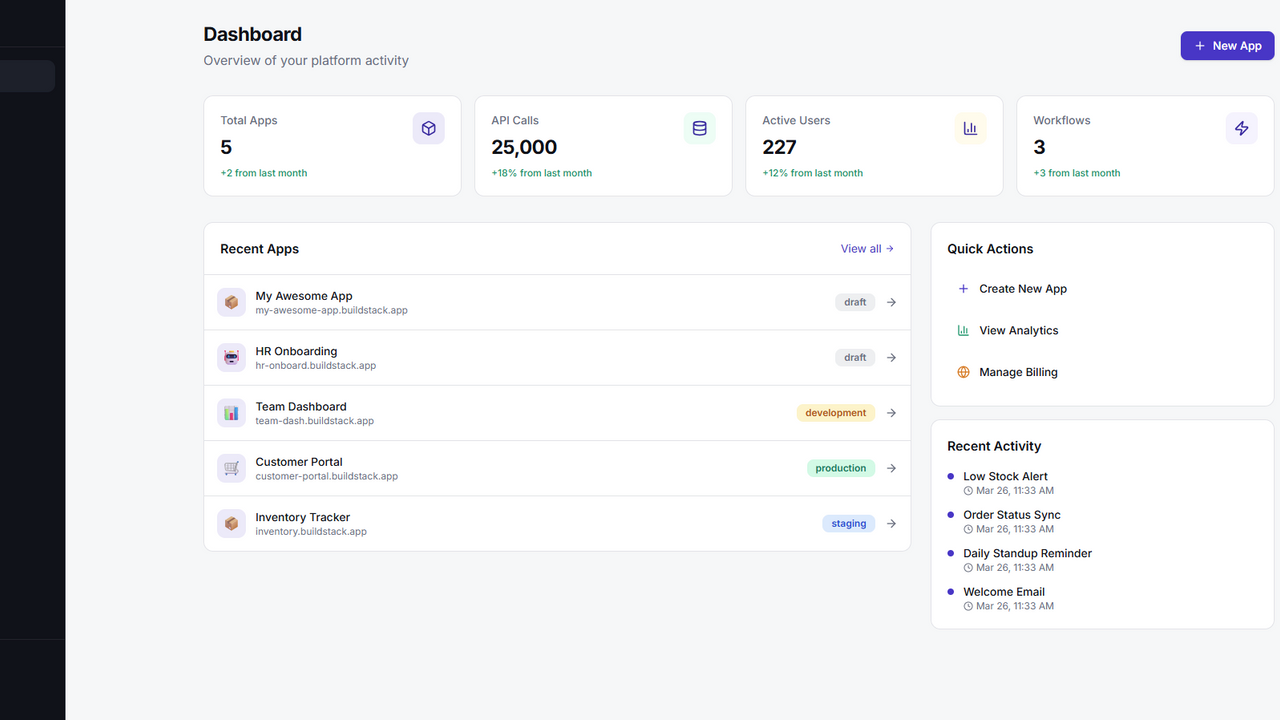BuildStack template preview