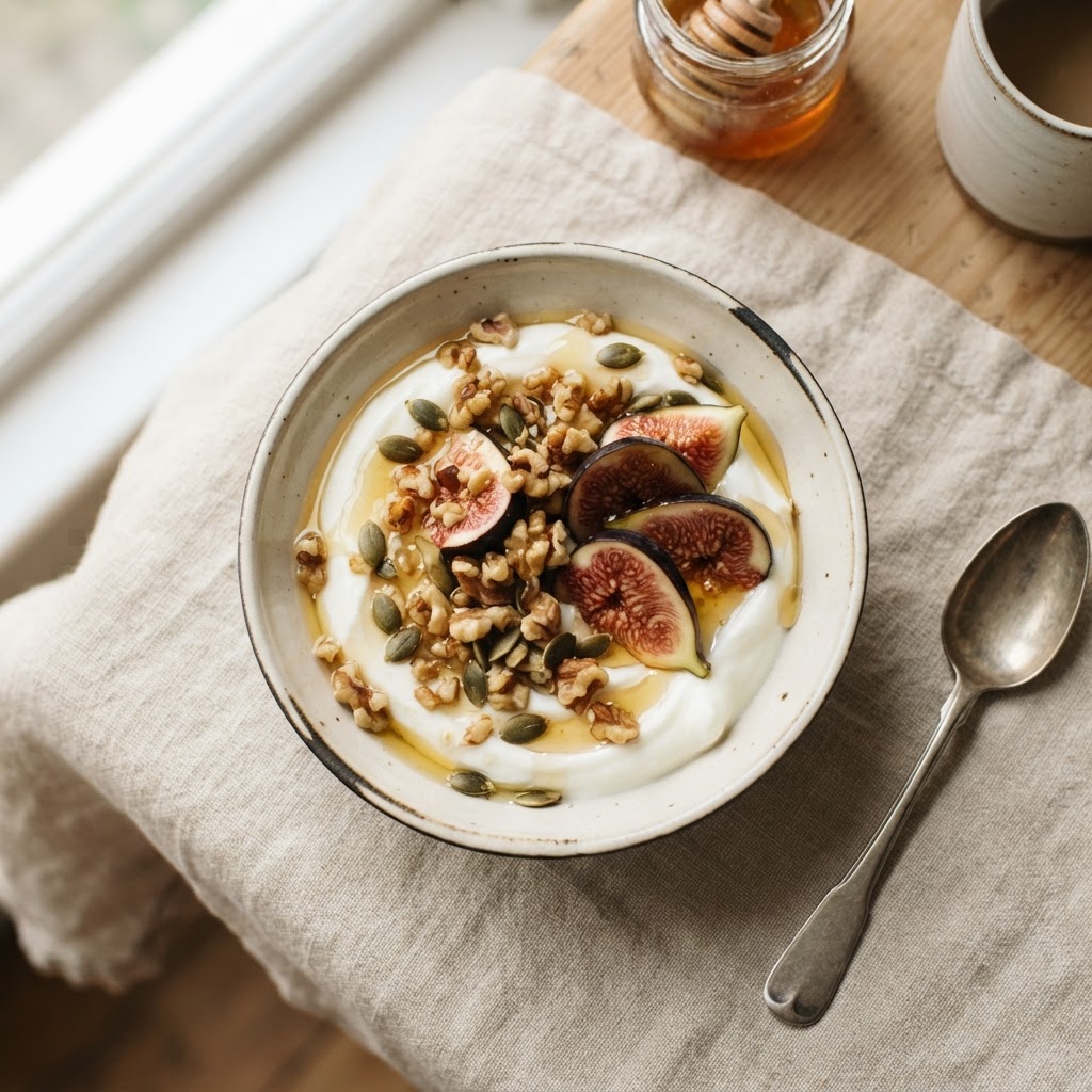 Yoghurt pot with walnuts & seeds