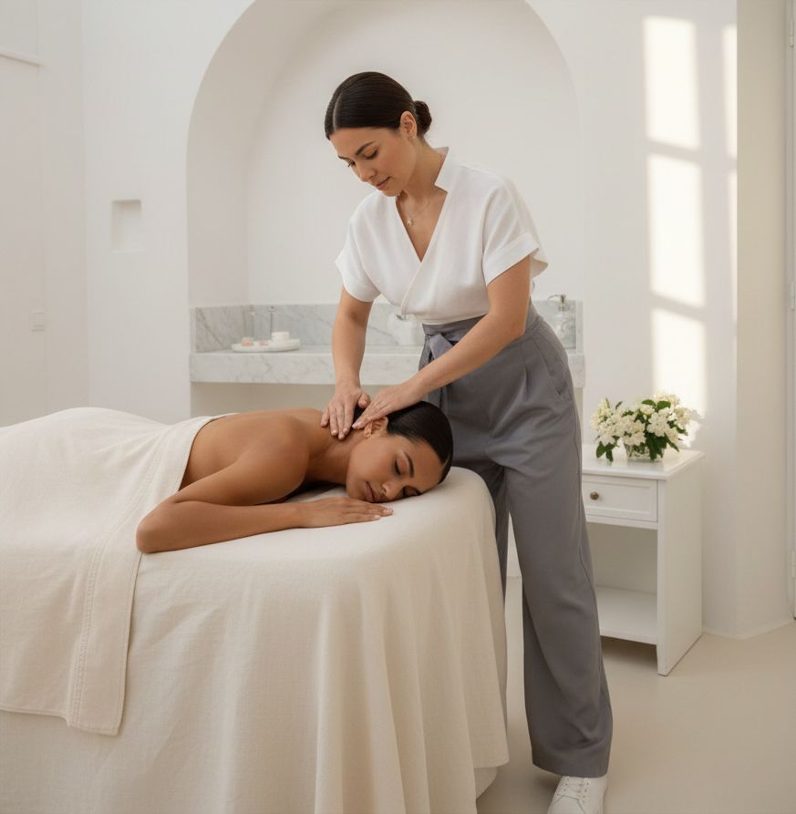 Cannabis Relief Ritual — full-body relaxation massage with cannabis oil at luxury villa, Greece