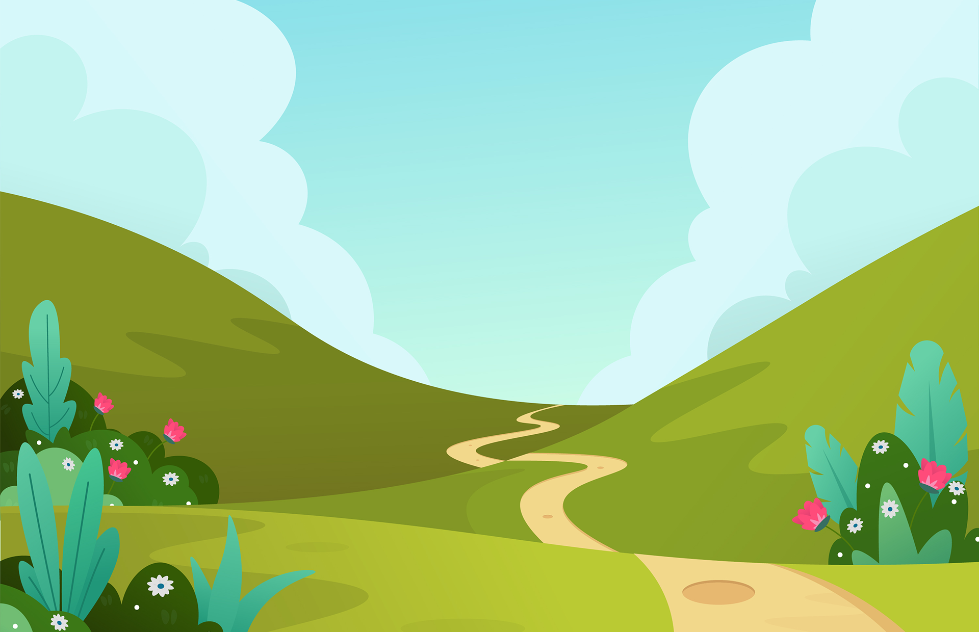 Pathway Across the Hills