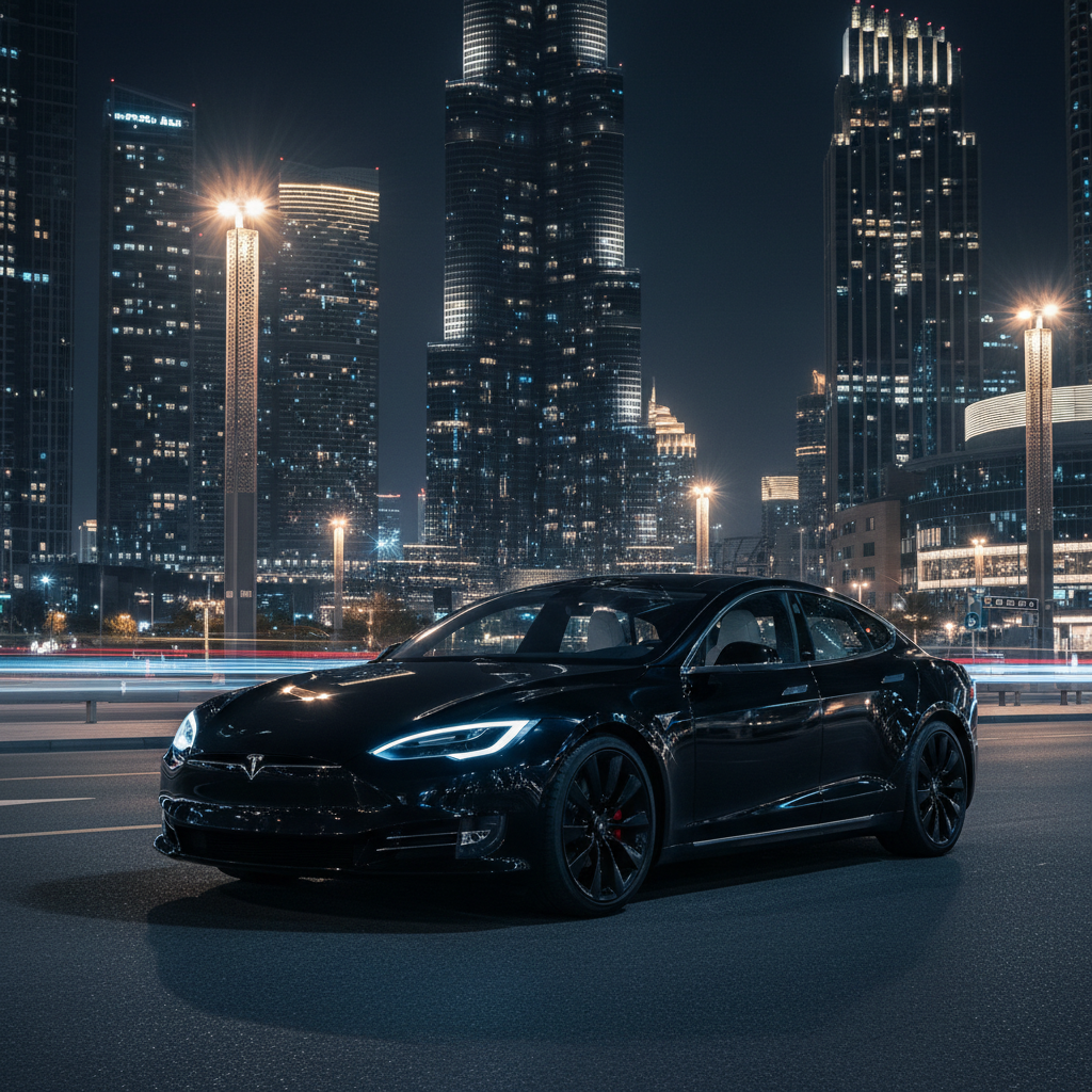 Tesla Model S electric luxury sedan Dubai
