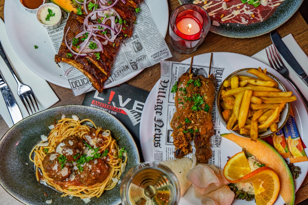 Live Amsterdam menu