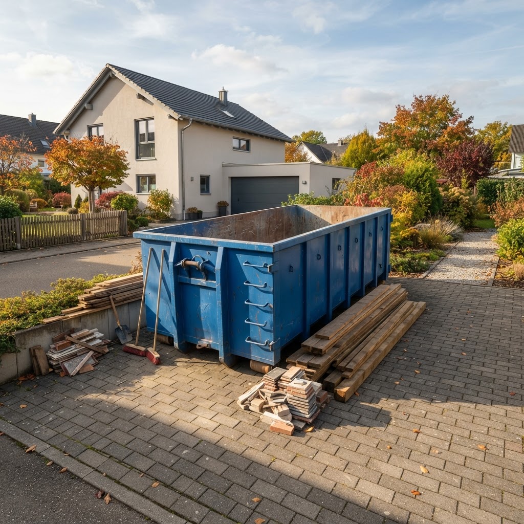 Containerdienst Idstein: Sperrmüll & Bauschutt entsorgen (KI-generiertes Bild)