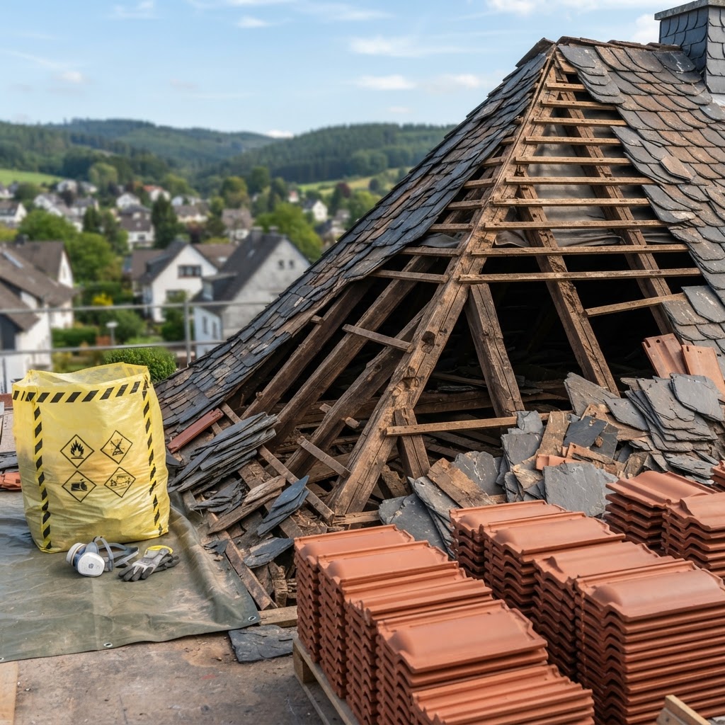 Asbestsanierung & Dachdecker Westerburg | Profi-Service (KI-generiertes Bild)