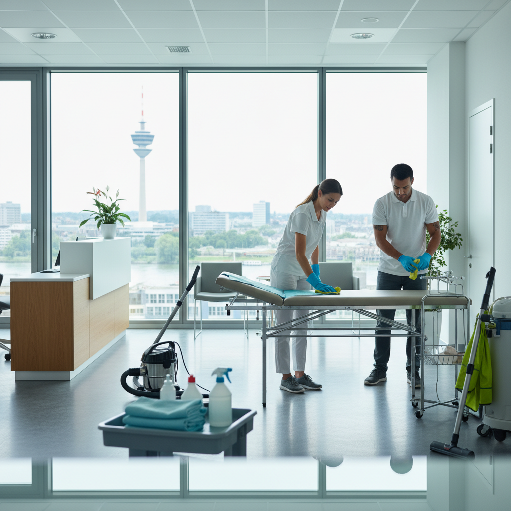 Gebäudereinigung in Bonn: Professionelle Praxisreinigung für Ihr Büro (KI-generiertes Bild)