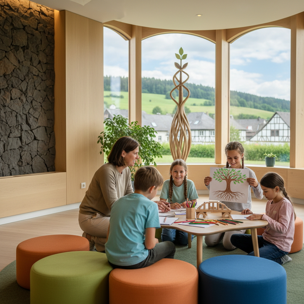 Traumapädagogik für Kinder und Jugendliche: Wege zur Resilienz in Polch und Hohenleimbach (KI-generiertes Bild)