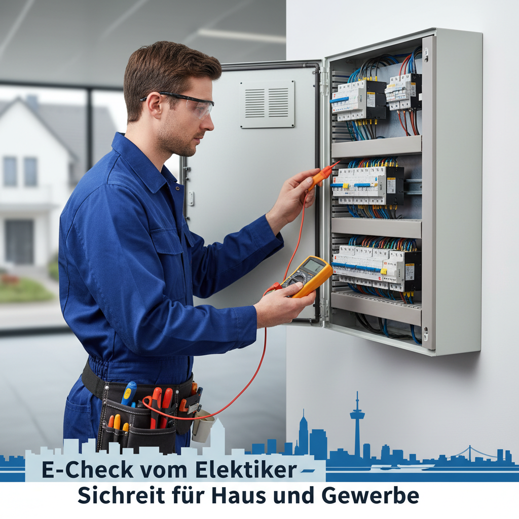 E-Check vom Elektriker – Sicherheit für Haus und Gewerbe (KI-generiertes Bild)