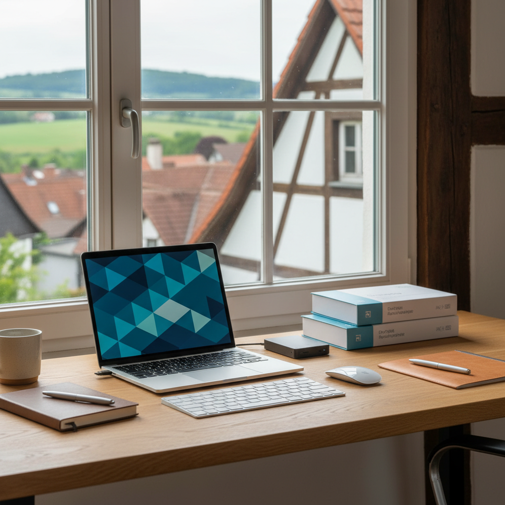 Digitale Buchhaltung mit Lexware in Darmstadt für Selbstständige (KI-generiertes Bild)