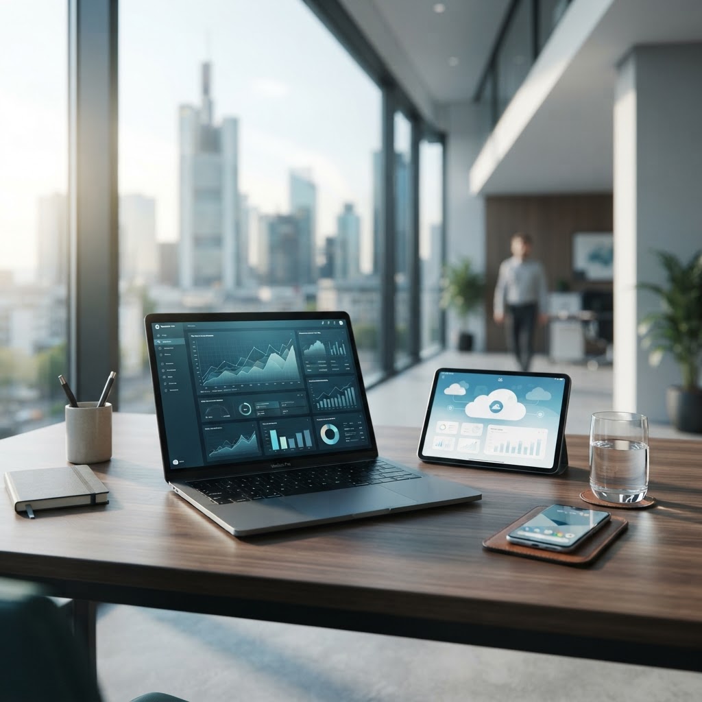 Digitale Buchhaltung & Lexware Support im Rhein-Main-Gebiet (KI-generiertes Bild)