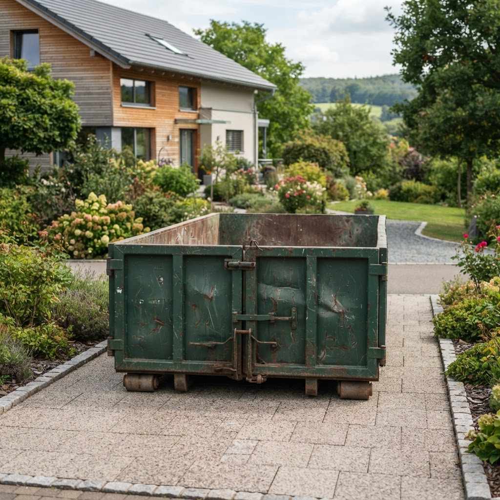 Containerdienst Idstein & Taunusstein: Günstig Bauschutt mieten (KI-generiertes Bild)