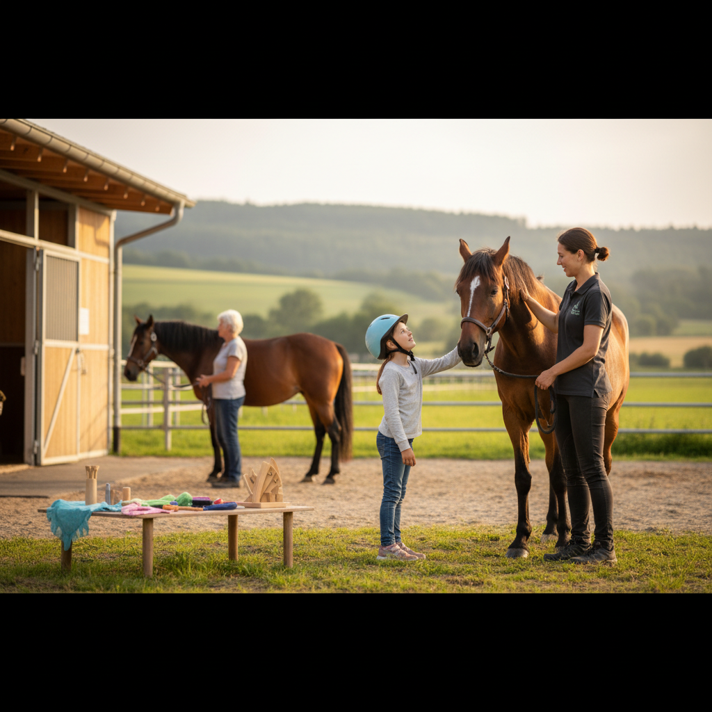 Reittherapie & Traumapädagogik in Polch für alle Altersgruppen (KI-generiertes Bild)