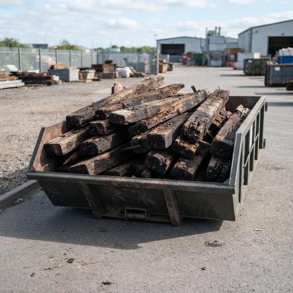 Containerdienst Westerburg: A4-Holz entsorgen & mieten (KI-generiertes Bild)