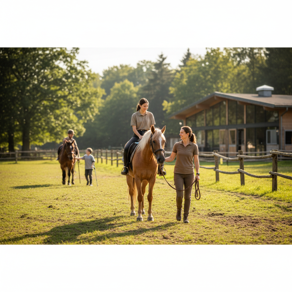 Reittherapie: Die heilende Kraft der Pferde (KI-generiertes Bild)