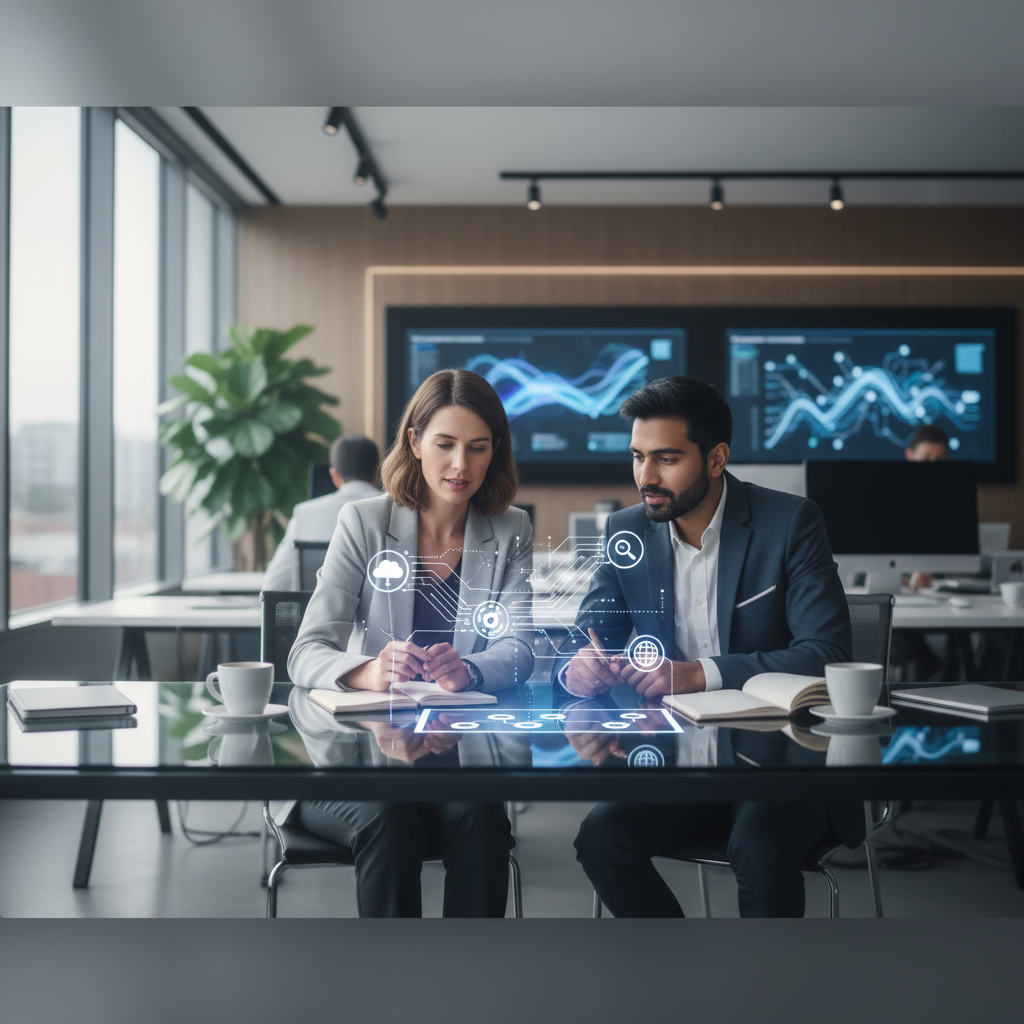 Datenintegration für KMU: 5 Tipps zur digitalen Transformation jetzt umsetzen (KI-generiertes Bild)