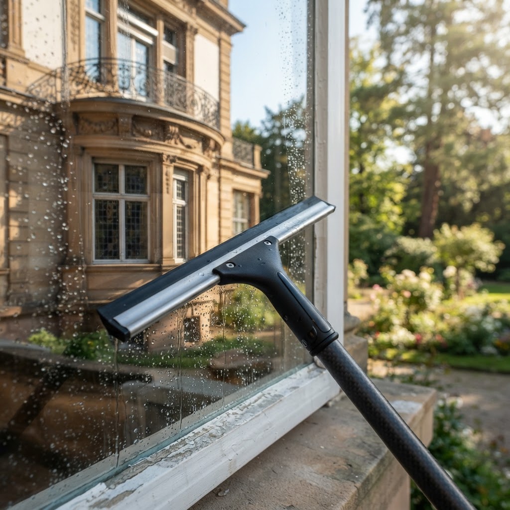 Fensterputzer Wiesbaden & Mainz: Profi-Reinigungsservice (KI-generiertes Bild)