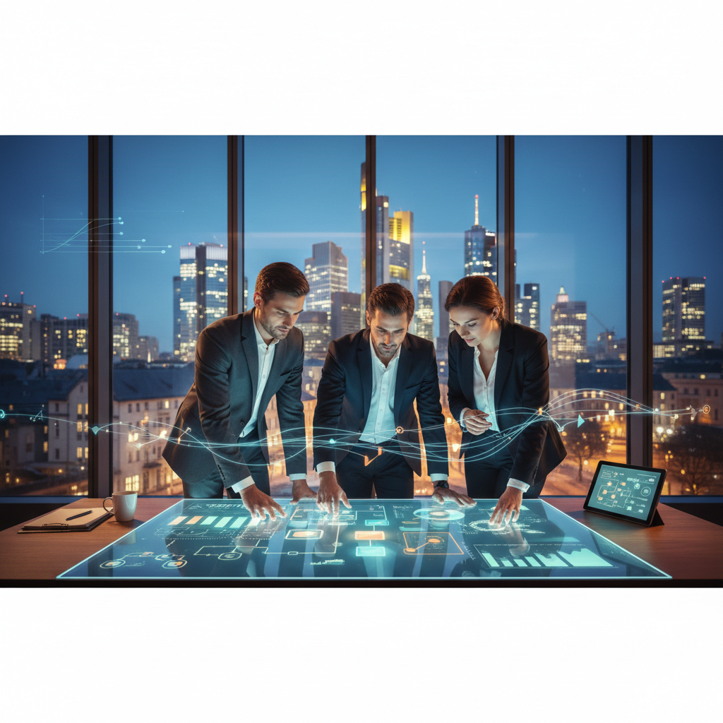 Optimierung Ihrer Geschäftsprozesse in Frankfurt am Main: Der Schlüssel zur Effizienzsteigerung durch Prozessautomatisierung (KI-generiertes Bild)