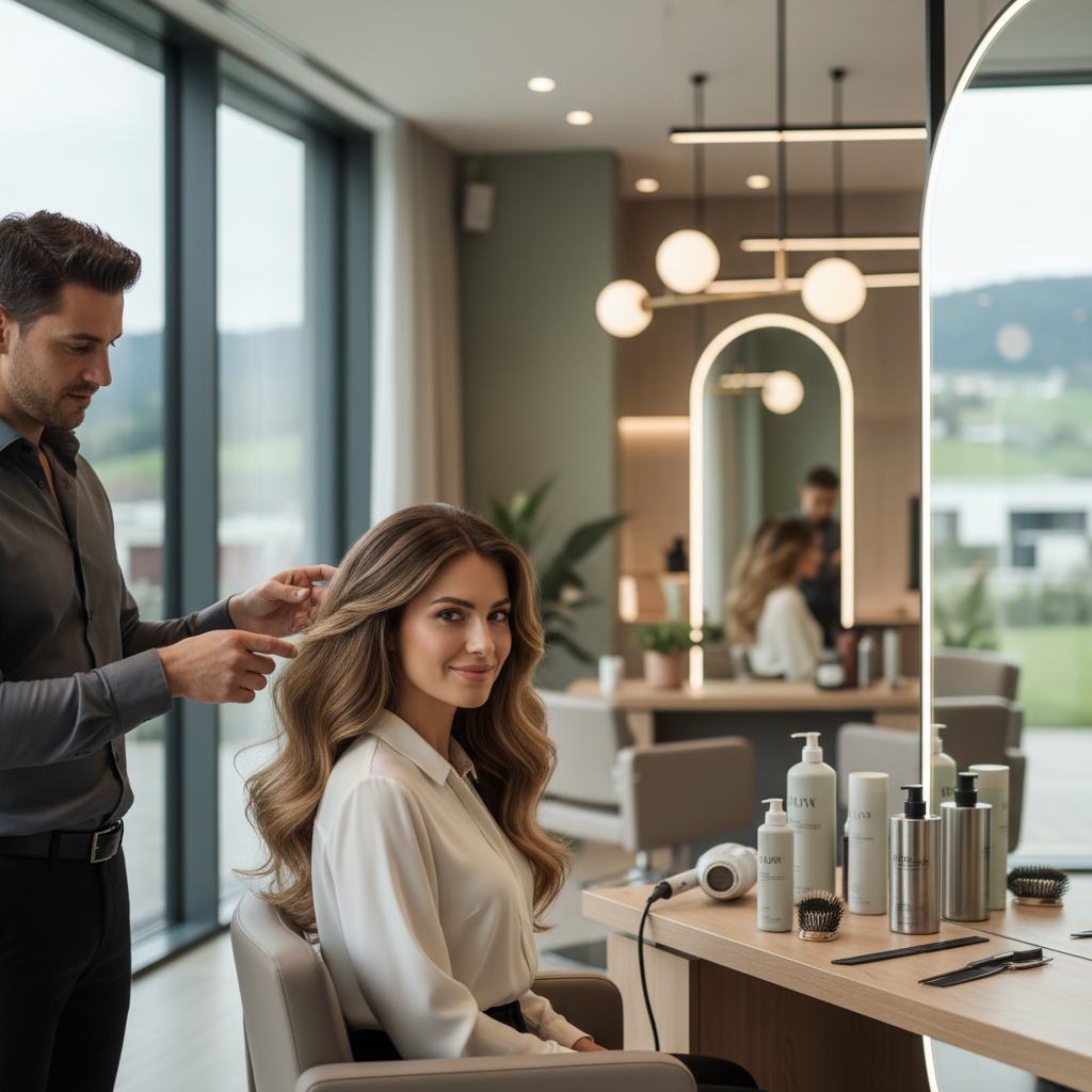 Haarergänzungen in Sulzbach: Individuelle Lösungen für volles Haar (KI-generiertes Bild)