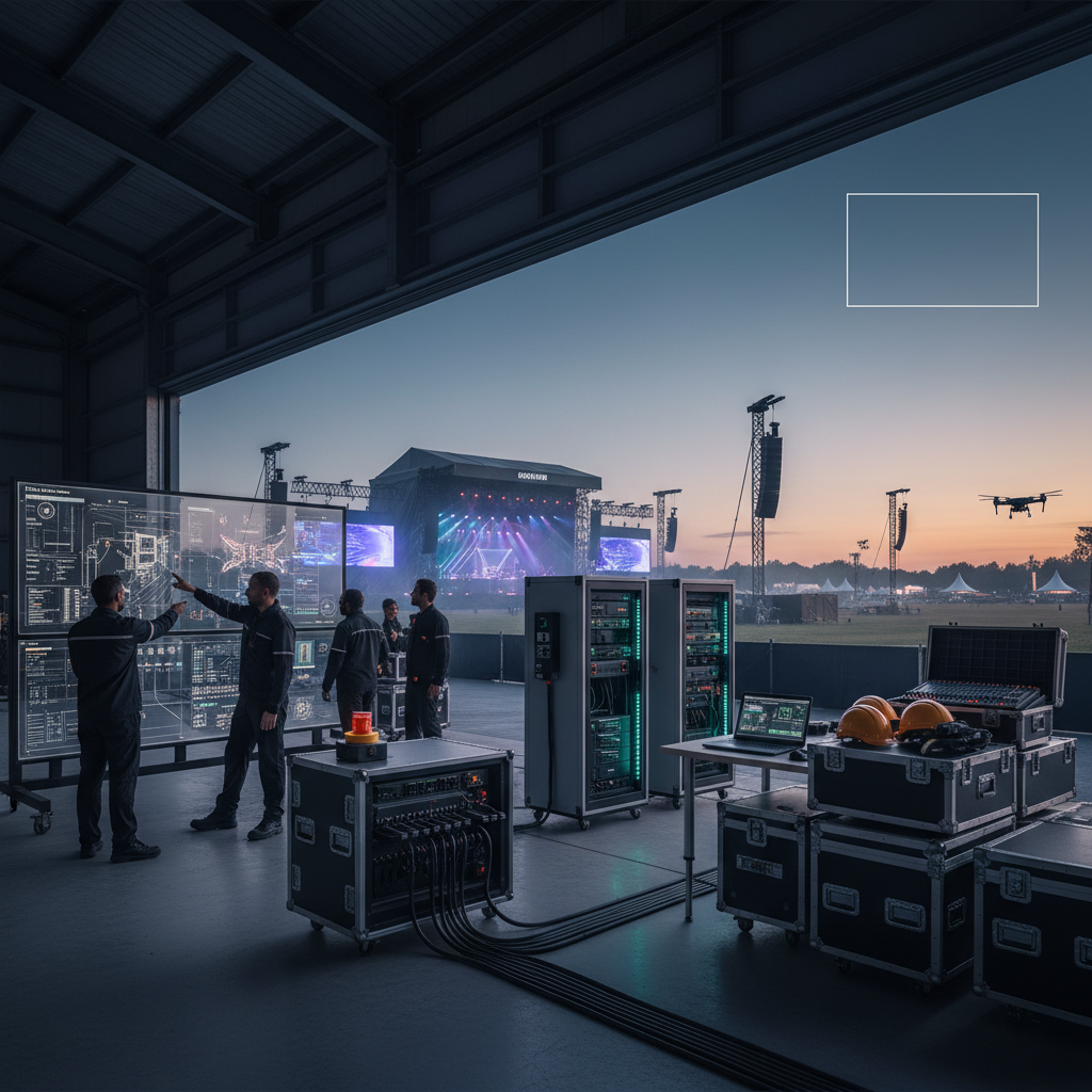 Festivaltechnik: Planung, Umsetzung & Sicherheit (KI-generiertes Bild)