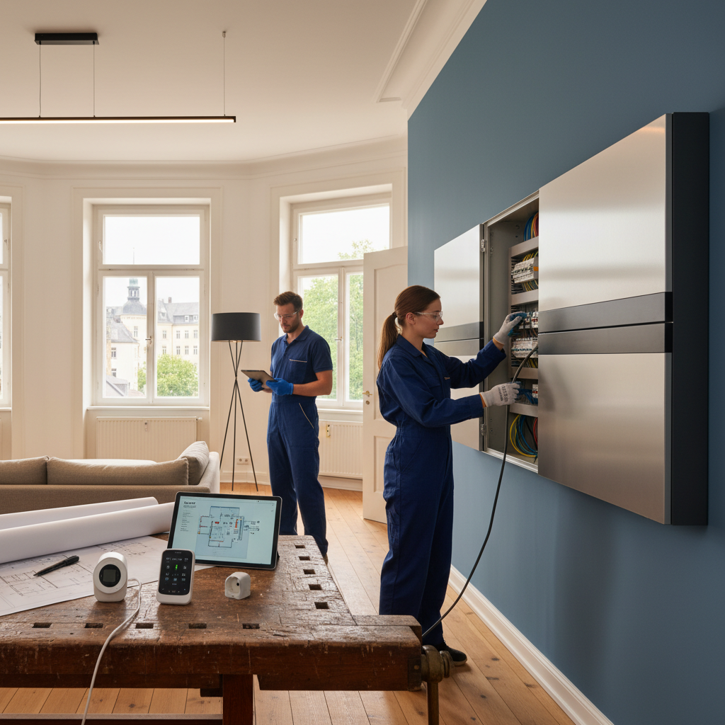 Energieeffizienz im Altbau: Elektroinstallation für Hausbesitzer in Offenbach (KI-generiertes Bild)