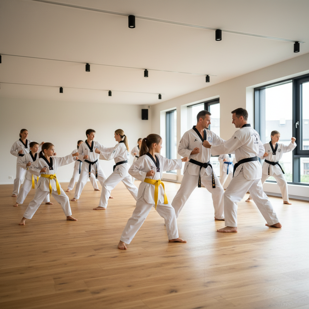Selbstverteidigung lernen: Taekwondo-Kurse in Backnang für jedes Alter (KI-generiertes Bild)