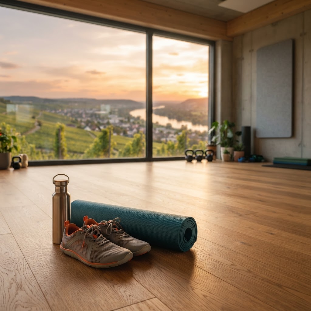 Laufen, Yoga & Fitness in Ingelheim: Kurse & Training (KI-generiertes Bild)