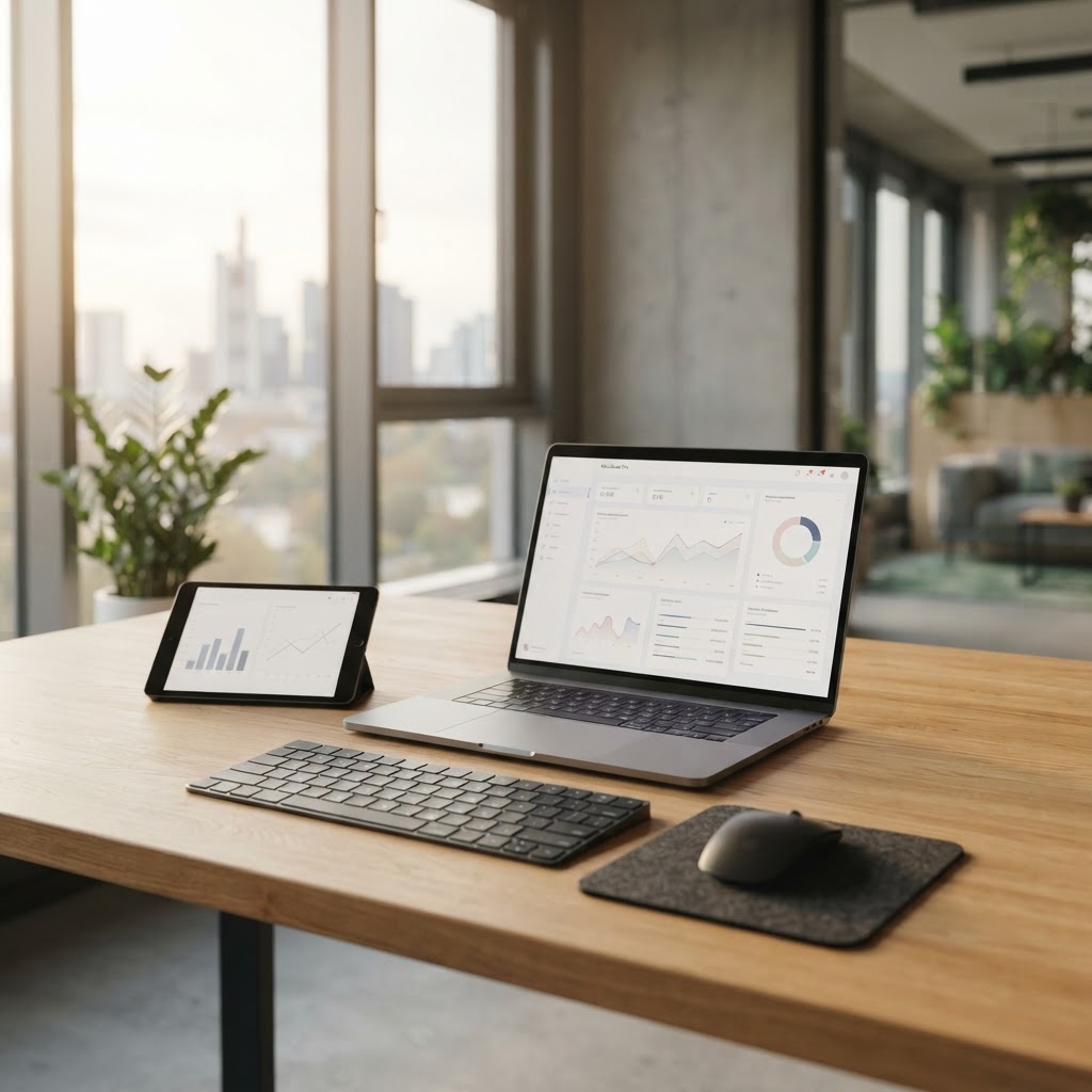 Digitale Buchhaltung Rhein-Main: Lexware Hilfe & Service (KI-generiertes Bild)