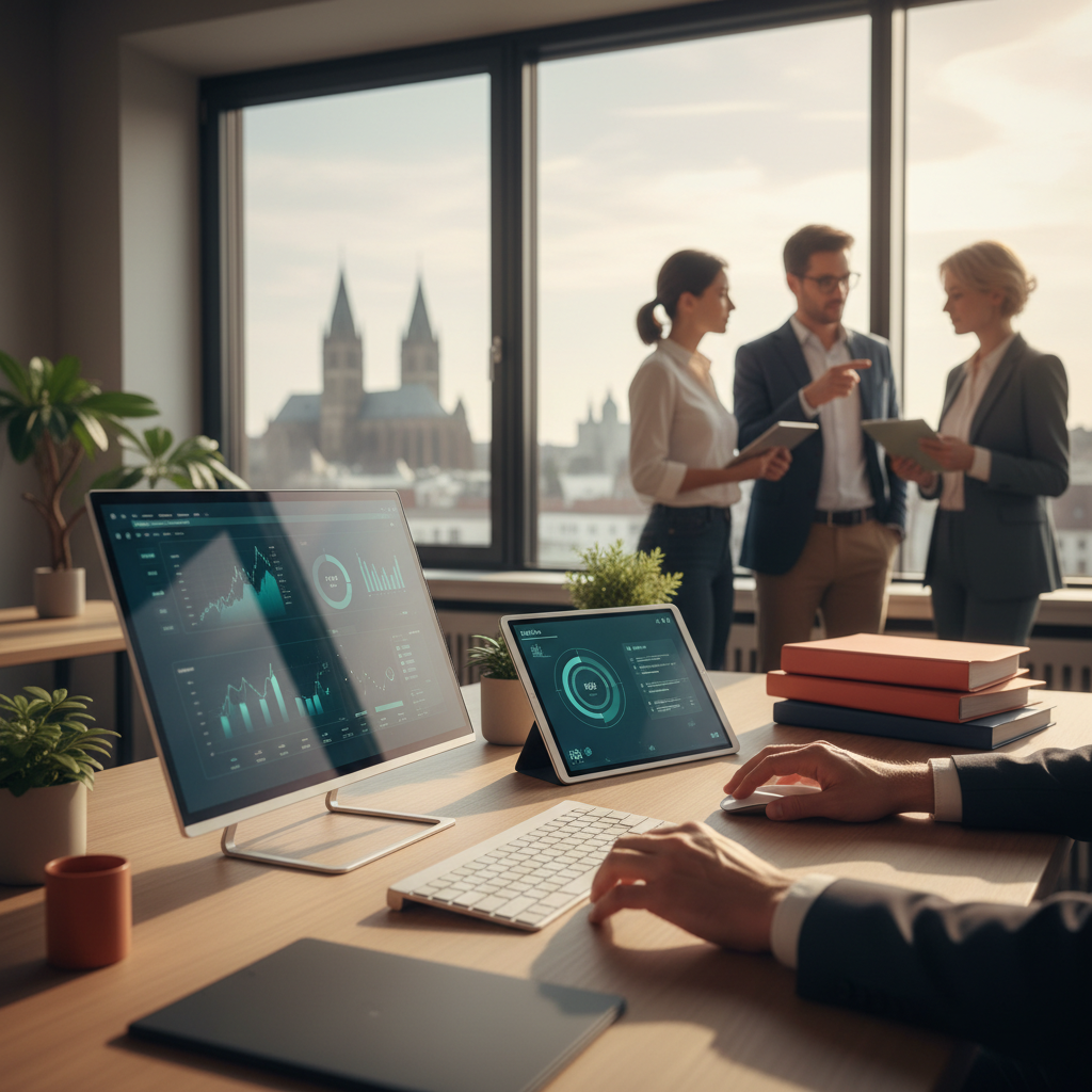 Digitale Buchhaltung in Mainz: So optimieren Sie Ihre Finanzen (KI-generiertes Bild)