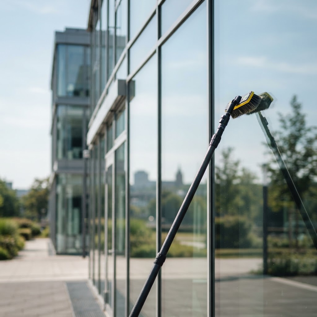 Fensterputzer Wiesbaden & Mainz: Professionelle Reinigung (KI-generiertes Bild)