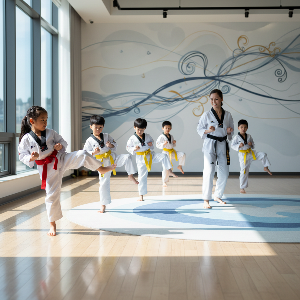 Kampfsport für Kinder – Warum Taekwondo ideal ist (KI-generiertes Bild)