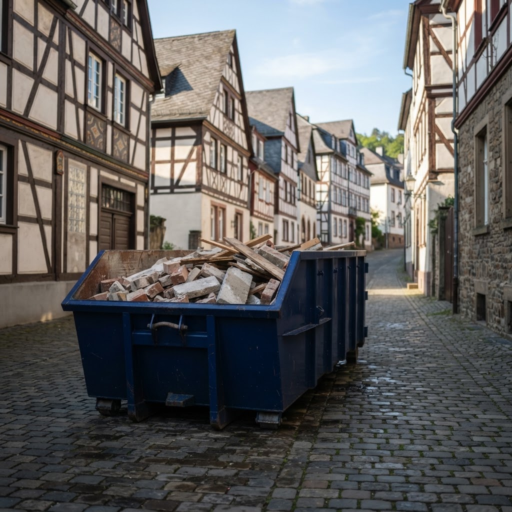 Containerdienst Aar-Einrich: Container mieten in Bad Ems (KI-generiertes Bild)