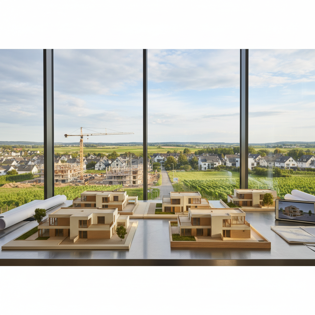Immobilienverkauf in Nieder-Olm: Neubauprojekte 2026 entdecken (KI-generiertes Bild)
