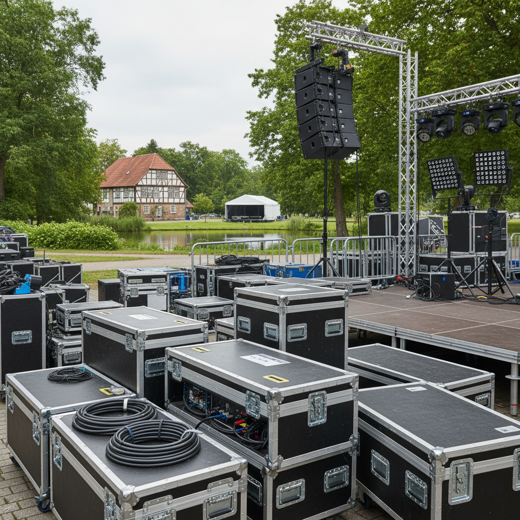 Veranstaltungstechnik mieten für Events in Bad Fallingbostel (KI-generiertes Bild)