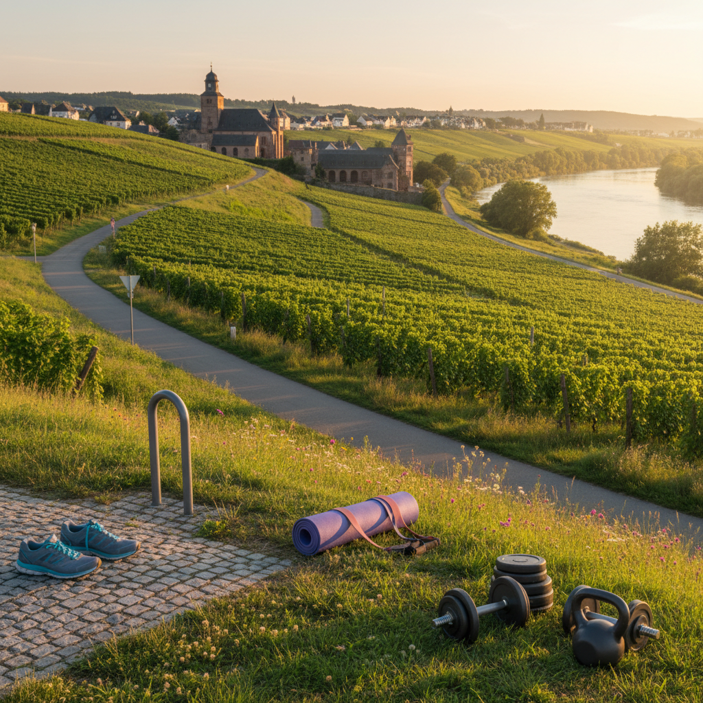 Laufen, Yoga & Fitness Kurse in Ingelheim: Gemeinsam aktiv werden (KI-generiertes Bild)