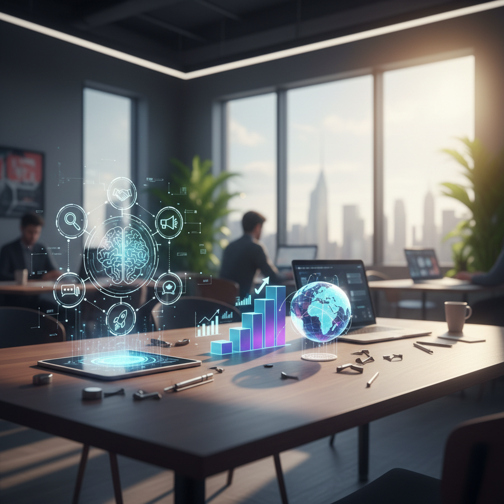 KI im Marketing: 7 Wege für KMU, Leads effizient zu steigern (KI-generiertes Bild)