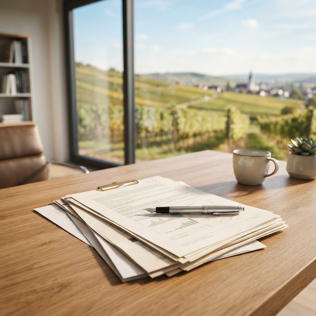 Immobilienbewertung Rheinhessen: Erbbaurecht verkaufen (KI-generiertes Bild)