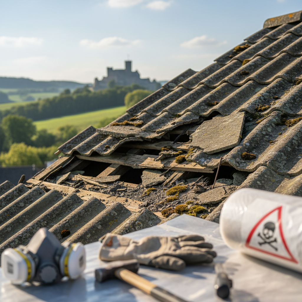 Asbestsanierung & Dachreparatur in Westerburg: Schäden erkennen (KI-generiertes Bild)