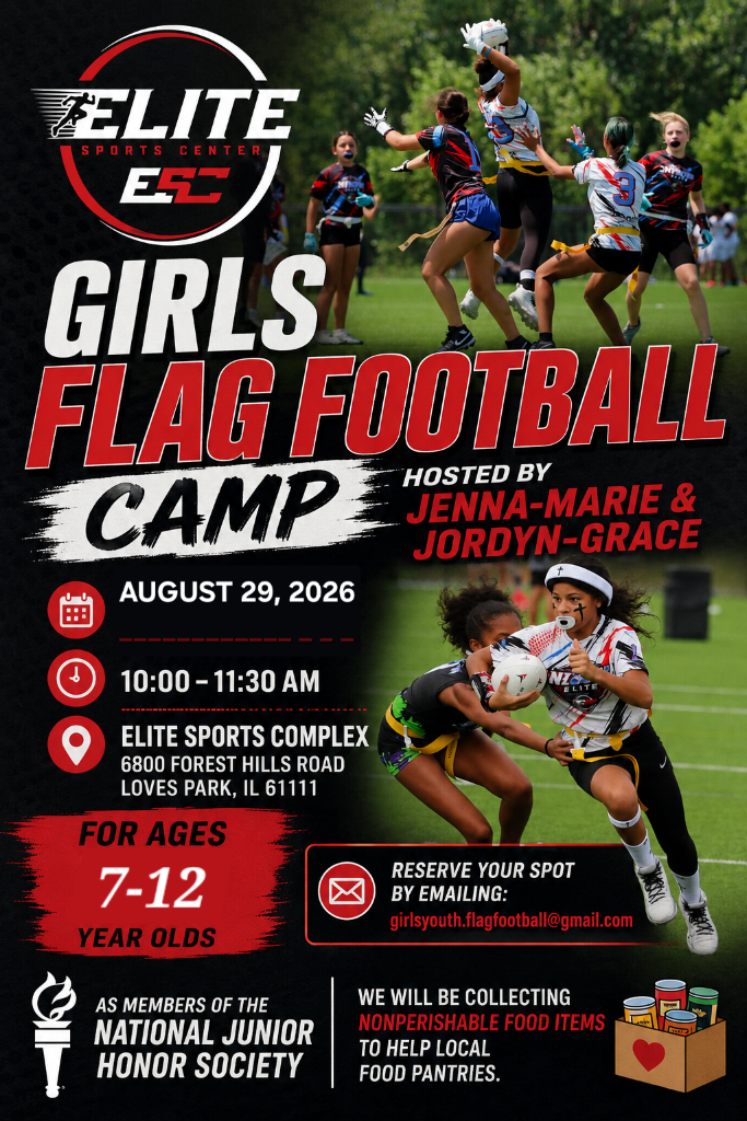 Girls Flag Football Camp Flyer