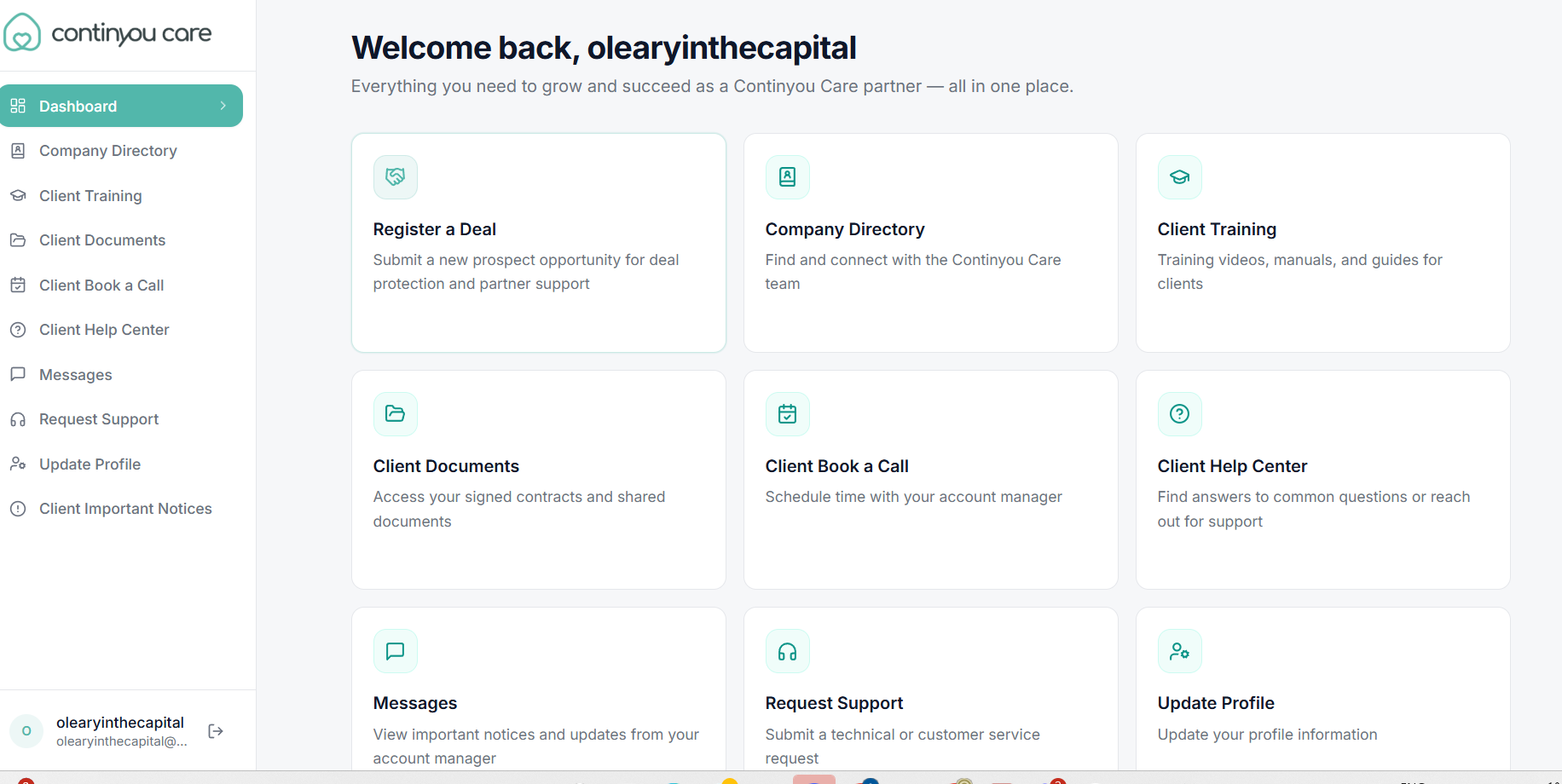 Customer service portal template preview