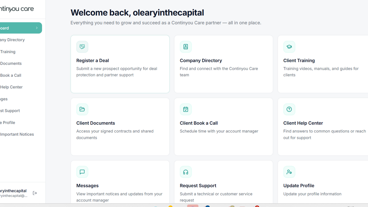 Customer service portal template preview