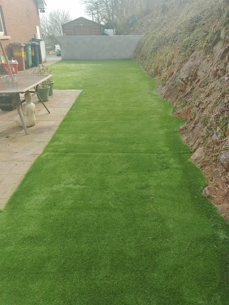 New sandstone patio installation in Waterford garden