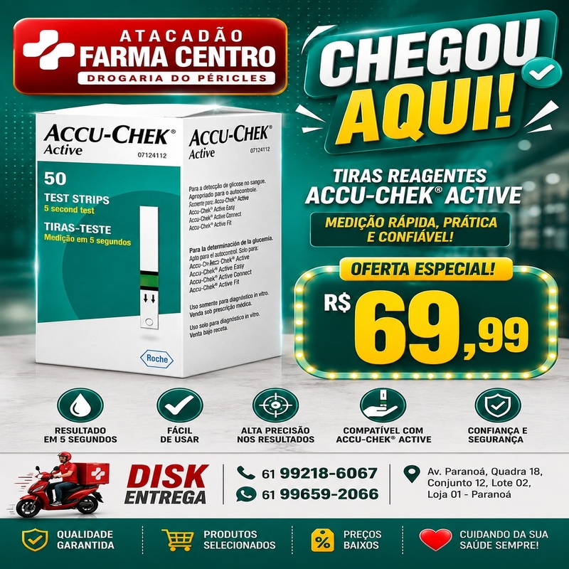  FITA ACCU-CHEK ACTIVE – 50 TIRAS