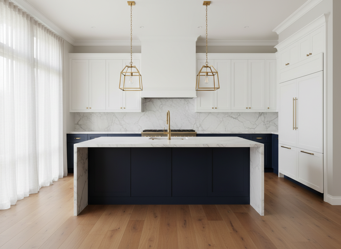 Navy & White Kitchen