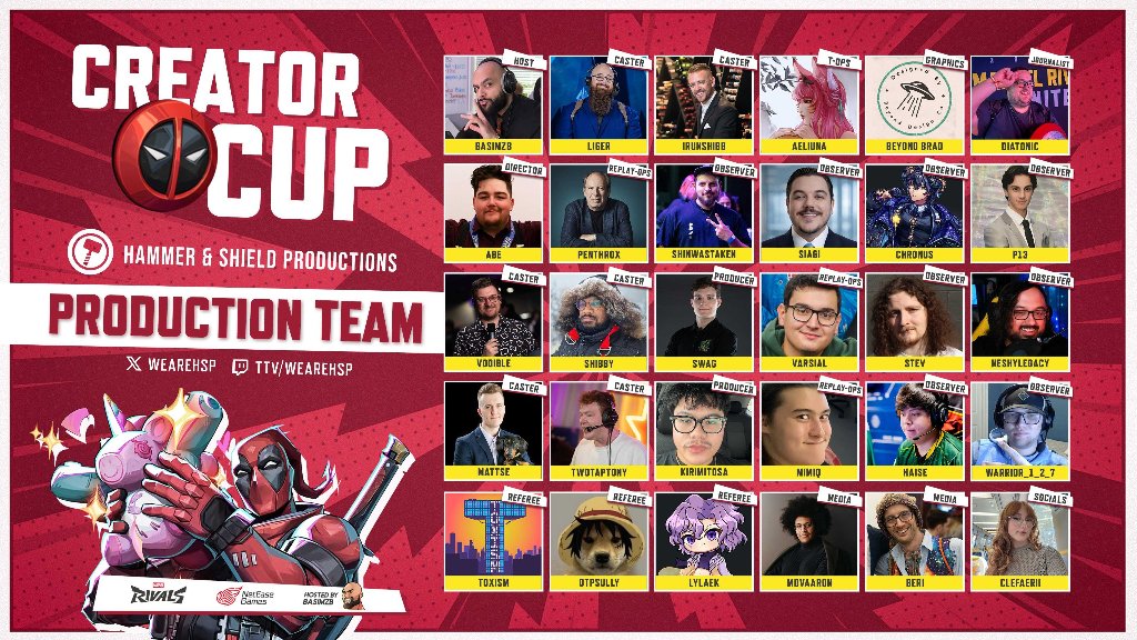 Deadpool Creator Cup — Production Team