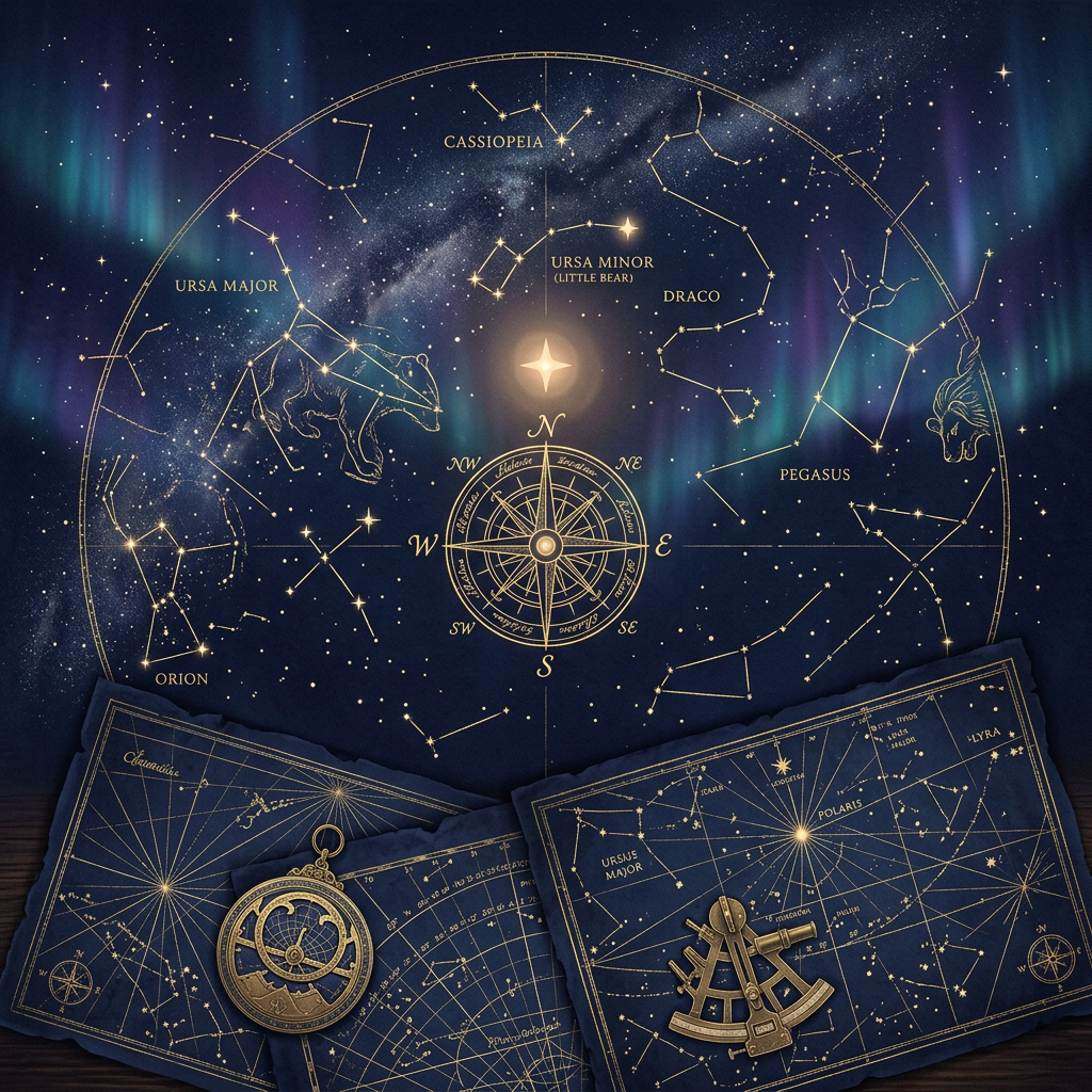 Celestial star map symbolizing the Lodestar Method navigation framework