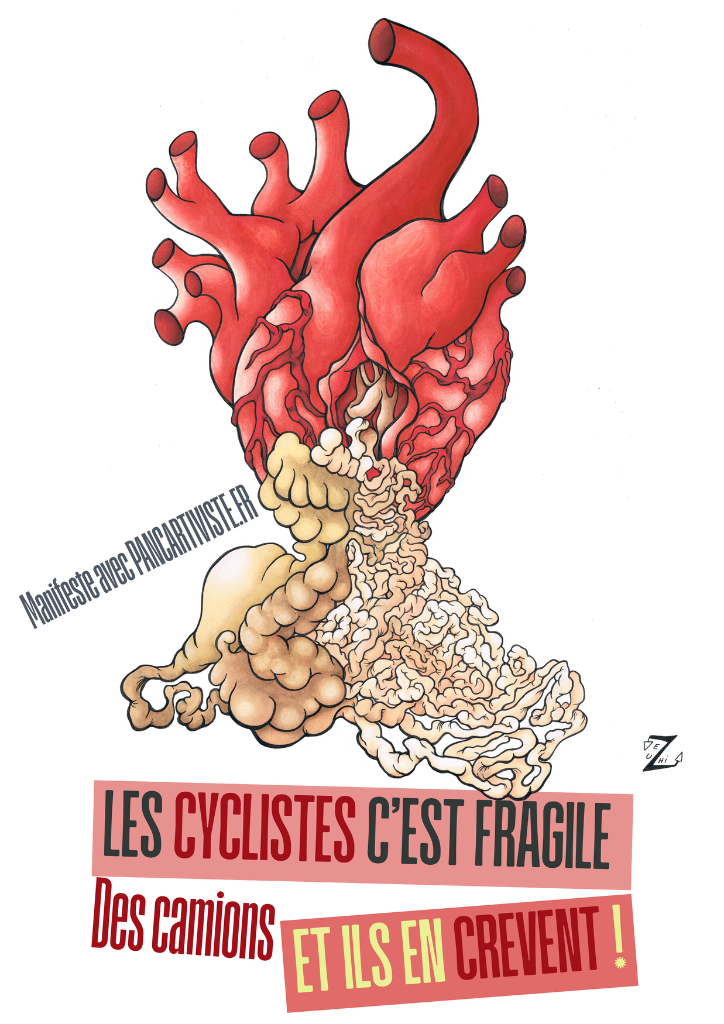 Les Cyclistes c'est Fragile, des Camions et ils en Crèvent !