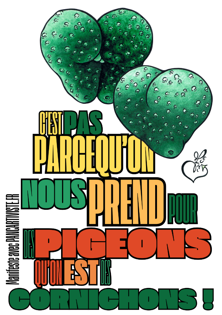 C'est pas Parcequ'on nous Prend pour des Pigeons qu'on est des Cornichons !