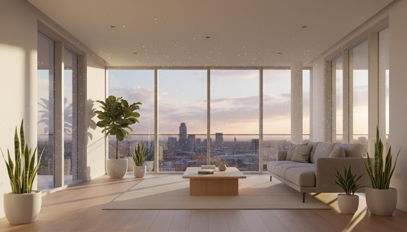 Sunlit modern home interior
